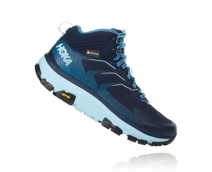 Hiking Boots Womens - Hoka One One Toa GORE-TEX - Blue - DYJQWIE-52